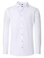 Chemise Venti MODERN FIT UNI POPELINE blanc avec col Kent en coupe moderne