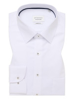 Camisa Eterna MODERN FIT NATTÉ blanco con cuello Kent de corte moderno