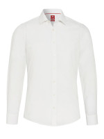 Camicia Pure SLIM FIT UNI STRETCH beige con Kent collar in taglio stretto