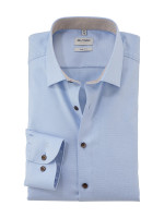 Camisa Olymp LEVEL 5 FAUX UNI azul claro con cuello New York Kent de corte estrecho