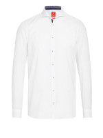 Camisa Pure SLIM FIT UNI POPELINE blanco con cuello cutaway de corte estrecho