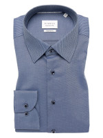 Camicia Eterna MODERN FIT UNI STRETCH blu medio con Kent collar in taglio moderno