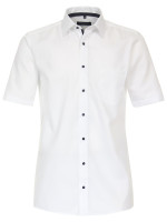 Chemise CasaModa COMFORT FIT STRUCTURE blanc avec col Kent en coupe classique