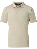 Polo Redmond COMFORT FIT WASH & WEAR beige con cuello Botón de polo de corte clásico