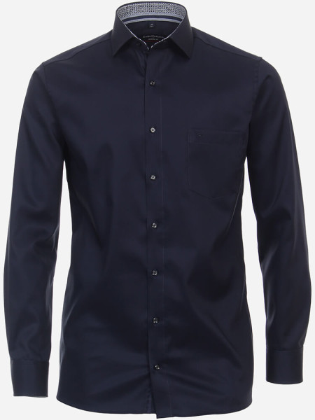 CASAMODA shirt MODERN FIT UNI POPELINE dark blue with Kent collar in modern cut